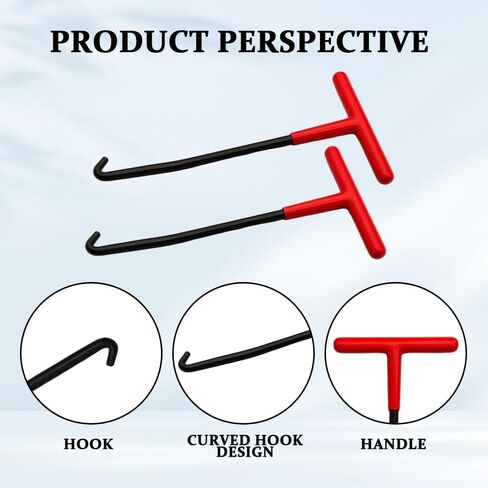 Motorcycle Exhaust Spring Hook, Spring Removal Tool, T Shaped Handle Exhaust Pipe Spring Puller Installer Hooks Tool with Rubber Coating, Car Accessories Fit for Most Vehicles (Red+Black) in Saudi Arabia