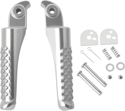 Mokuo Mini Bike Footpegs in Aluminum Alloy Material Compatible with Coleman Powersports BT200X CT200U CT200U-EX CT100U Trail 200 CC100X 212cc 196cc 6.5hp Motor,Silver Color in Saudi Arabia