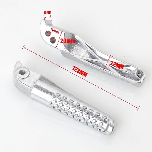 Mokuo Mini Bike Footpegs in Aluminum Alloy Material Compatible with Coleman Powersports BT200X CT200U CT200U-EX CT100U Trail 200 CC100X 212cc 196cc 6.5hp Motor,Silver Color in Saudi Arabia