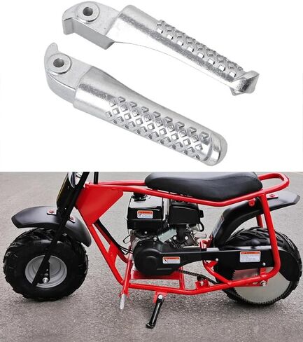 Mokuo Mini Bike Footpegs in Aluminum Alloy Material Compatible with Coleman Powersports BT200X CT200U CT200U-EX CT100U Trail 200 CC100X 212cc 196cc 6.5hp Motor,Silver Color in Saudi Arabia