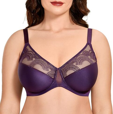 Aisilin Lace Lace Mintor Bra Plus underwire underwire undize coveraize ful in Kuwait