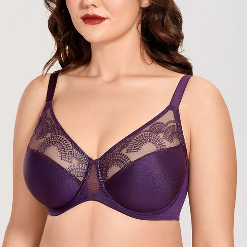 Aisilin Lace Lace Mintor Bra Plus underwire underwire undize coveraize ful in Kuwait
