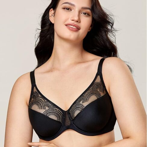 Aisilin Lace Lace Mintor Bra Plus underwire underwire undize coveraize ful in Kuwait