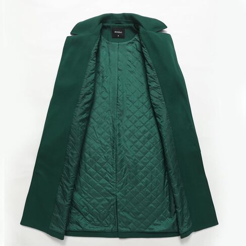 Women's Long Wool Coat, Double-Breasted Peacoat, Notch Lapel, Casual Classic Fall Winter Overcoat in Saudi Arabia