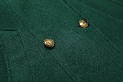 Women's Long Wool Coat, Double-Breasted Peacoat, Notch Lapel, Casual Classic Fall Winter Overcoat in Saudi Arabia