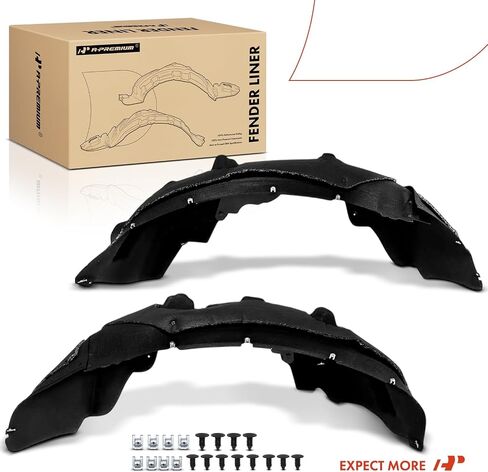 A -Premium Pair Front Frender Prenders Splash Shield مع مقاطع ورغوة عزل - متوافقة مع Ford Expedition 2018 2019 2020 2021 ، Sport Utility - Factory Fresh (PET) in Saudi Arabia