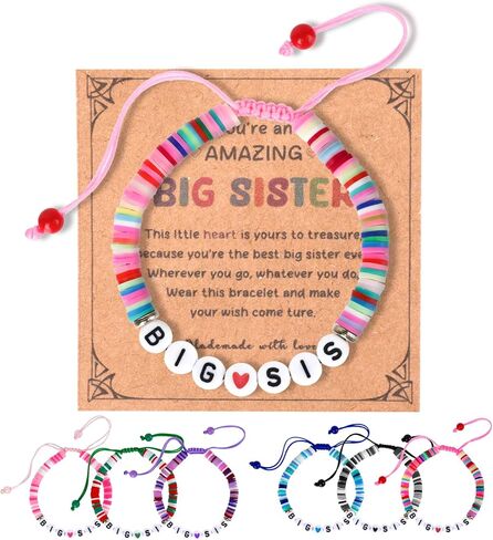 6 حزمة Big Sister Bracelets Big Bro Bracelets للنساء الرجال in Kuwait