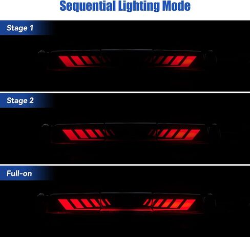 Third 3rd Brake Light for 1999-2006 Chevy Silverado/GMC Sierra 1500 2500 3500 HD, TIME TUNNEL Sequential LED High Mount Stop Light for 2007 Silverado/Sierra Classic, Rear Center Cab Tail Lamp in Kuwait