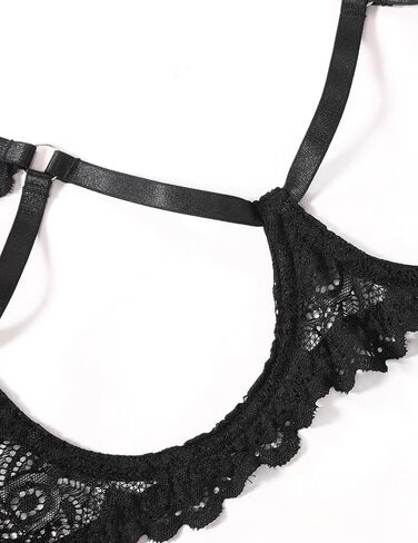 Avidlove Sexy Lingerie for Women Underwire Floral Lace Bra and Panty Garter Lingerie Sets S-XXL in Saudi Arabia