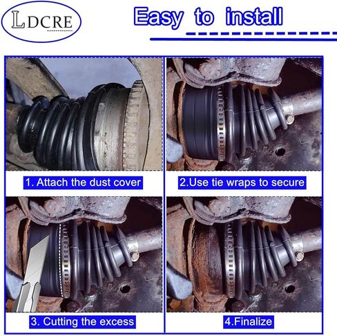 2PCS CV Boot Repair Kit Fit for 19mm to 24mm Shafts,Silicone CV Axle Boot Repair Kit Includes 4 Stainless Steel Split CV Boot Clamp & 6 Cable Ties For Toyota Camry Highlander in Saudi Arabia