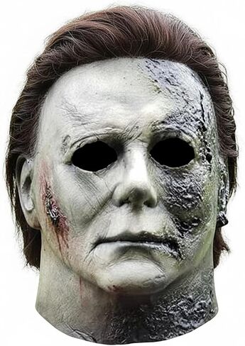 Scary Halloween Horror Mask – White Latex Killer Mask with Hair, Creepy Cosplay Masquerade Costume Mask for Adults in Saudi Arabia
