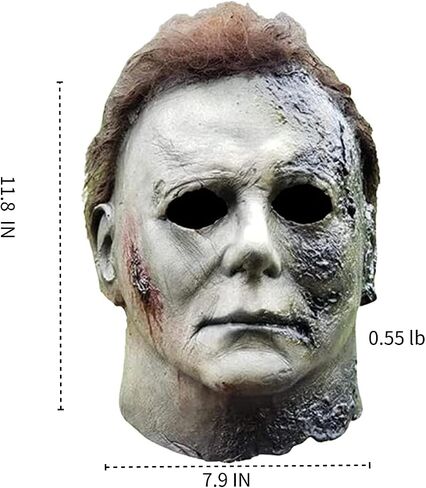 Scary Halloween Horror Mask – White Latex Killer Mask with Hair, Creepy Cosplay Masquerade Costume Mask for Adults in Saudi Arabia