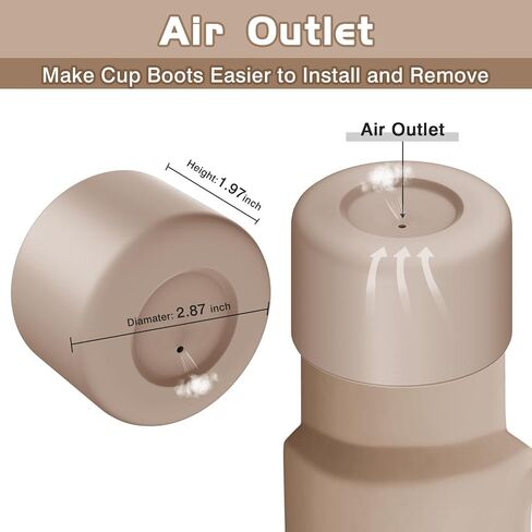 غطاء حذاء من السيليكون WUQID متوافق مع كوب السفر Hydro Flask بمقبض 32oz&40oz وزجاجة Hydroflask 12-24oz وستانلي 20 30 40oz بهلوان، مناسب للجزء السفلي من 2.83 إلى 2.95 بوصة، غطاء زجاجة مضاد للانزلاق in Kuwait