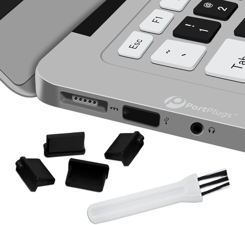 مقابس منفذ USB-A المضادة للغبار من PortPlugs (50 حزمة) - أغطية حماية USB مطاطية مقاومة للتمزق - مناسبة تمامًا لمنافذ USB A على أجهزة الكمبيوتر الشخصية وأجهزة الكمبيوتر المحمولة والمزيد (أسود) in Kuwait