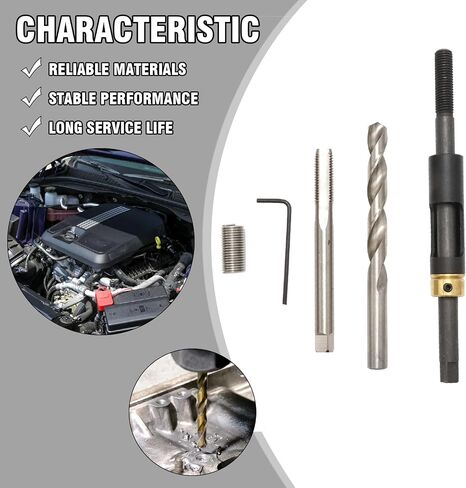 35119S M11 x 1.5 Head Bolt Thread Repair Kit, Wire Thread Inserts Replacement for Kia Replacement for Isuzu Replacement for Honda Replacement for Toyota Replacement for Hyundai in Saudi Arabia