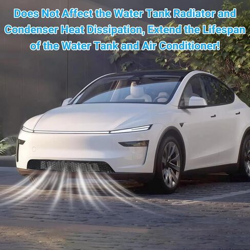 شبكة شواية أمامية Kofarrten للطراز Y، إدراجات شبكة مصبغة متوافقة مع طراز Tesla Y، بديل غطاء شبكة فتحة تهوية مدخل الهواء الأمامي لطراز Tesla Y 2019 2020 2021 2022 2023 2024 in Saudi Arabia
