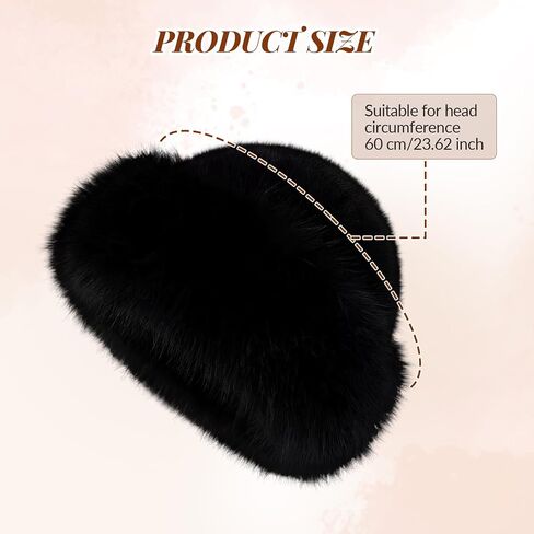 Cossack Hat Russian Hat Women Winter Faux Fur Hat for Motorcycle Walking Travel in Kuwait