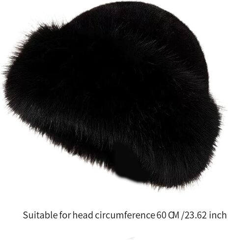 Cossack Hat Russian Hat Women Winter Faux Fur Hat for Motorcycle Walking Travel in Kuwait