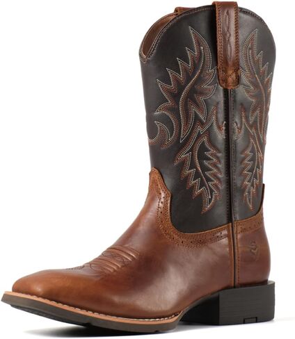 SUREWAY Cowboy Boots For Men - Mens Square Toe Western Boot,Oil/Slip Resistant,Durable Fashionable Classic Pull on 10 Inch Boots Mid Calf Wellington Boots in Saudi Arabia