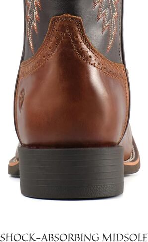 SUREWAY Cowboy Boots For Men - Mens Square Toe Western Boot,Oil/Slip Resistant,Durable Fashionable Classic Pull on 10 Inch Boots Mid Calf Wellington Boots in Saudi Arabia