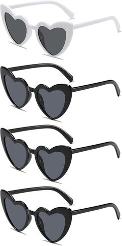 4 قطع نظارة شمسية على شكل قلب للنساء عازبة النظارات الشمسية in Kuwait