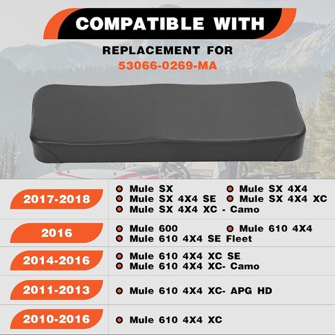 استبدال المقعد الكامل Kojem Bottom متوافق مع استبدال وسادة المقعد السفلى في Kawasaki Mule SX 600 610 لـ 53066-0269-MA أسود in Saudi Arabia