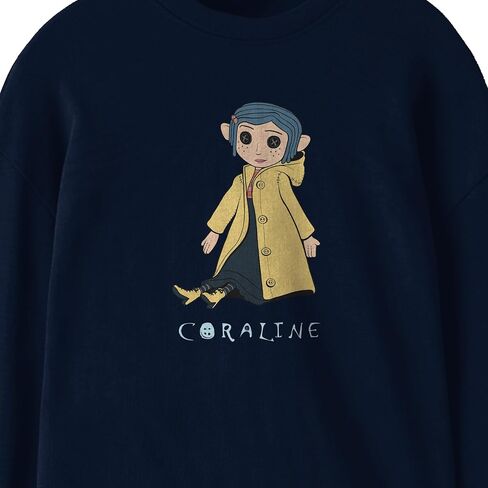 Bioworld Coraline Girls Navy Crew Neck Long Sleeve Sweatshirt in Saudi Arabia