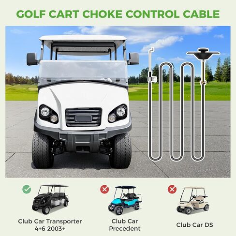 10L0L Golf Cart Choke Control Cable for Club Car Transporter 4+6 2003 up Gas, Replace OEM# 101926802 in Saudi Arabia