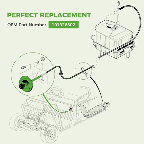 10L0L Golf Cart Choke Control Cable for Club Car Transporter 4+6 2003 up Gas, Replace OEM# 101926802 in Saudi Arabia