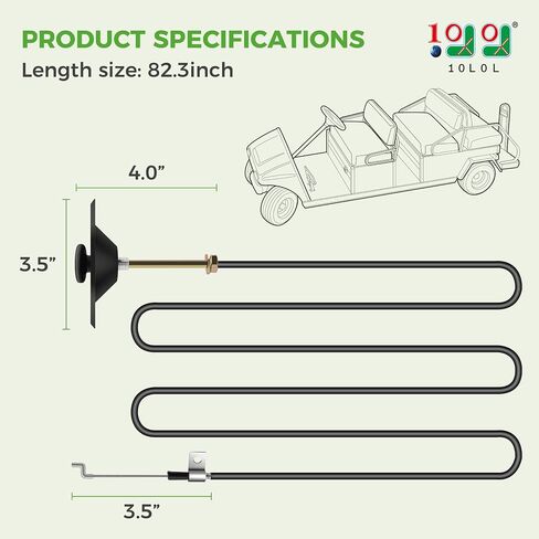 10L0L Golf Cart Choke Control Cable for Club Car Transporter 4+6 2003 up Gas, Replace OEM# 101926802 in Saudi Arabia