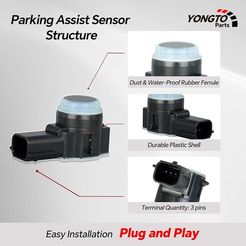23428268 4Pcs Reverse Backup Parking Assist Sensor Compatible with Chevy Silverado 1500 2500 3500 HD Tahoe Malibu, Cadillac Escalade XT5 CT6, GMC Sierra Yukon XL, Buick Replace OE 52050134 in Saudi Arabia