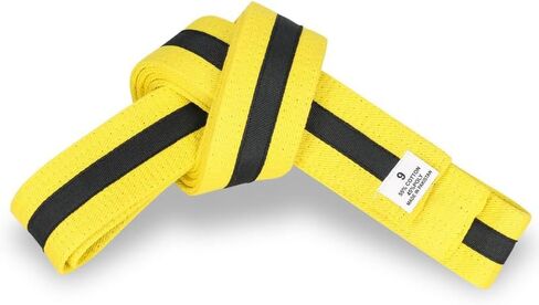 Solid Karate Belts with 9 Rows of Stitching, Ideal for Traditional Karate, MMA, Judo, Taekwondo in Kuwait