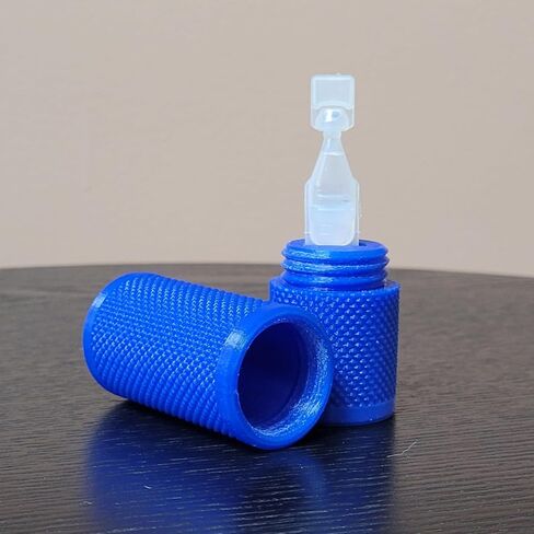 Eye Drop Vials Holder & Storage Case - Securely Store Seven (7) Single-Use Vials - Screw-On Lid, Knurled Pattern - Keep Vials Safe & Organized to keep track of your daily usage (Black) in Kuwait