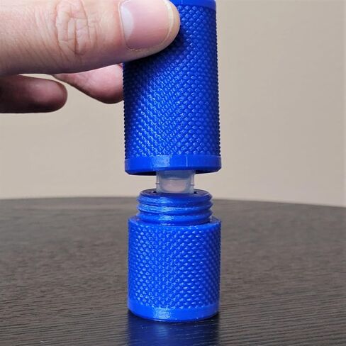 Eye Drop Vials Holder & Storage Case - Securely Store Seven (7) Single-Use Vials - Screw-On Lid, Knurled Pattern - Keep Vials Safe & Organized to keep track of your daily usage (Black) in Kuwait