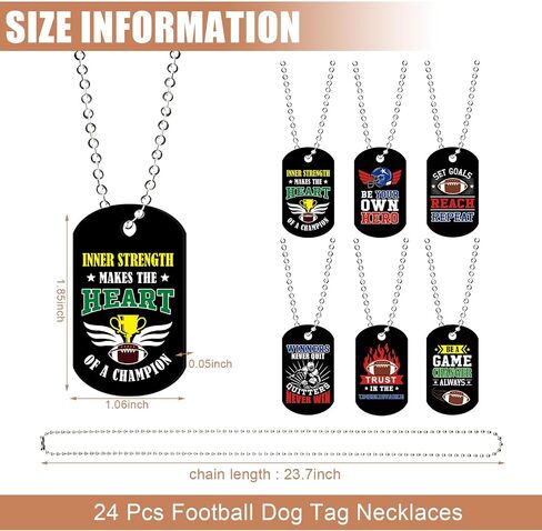 تشمل هدايا كرة القدم Yinkin 48 PCS 24 سلسلة مفاتيح و 24 قلادات من Dogtag مع اقتباسات مشجعة ملهمة للطلاب لاعبين تفضل in Saudi Arabia