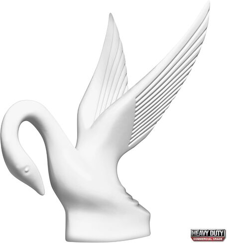 GG Grand General 48011 Matte White Powder Coated Swan Hood Ornament in Saudi Arabia