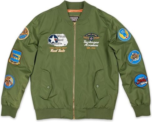 Big Boy Tuskegee Airmen S5 Mens Jacket [Green]-ID#68319-77-207-0-0 in Saudi Arabia