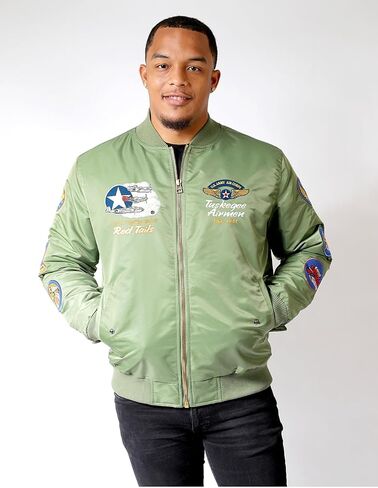 Big Boy Tuskegee Airmen S5 Mens Jacket [Green]-ID#68319-77-207-0-0 in Saudi Arabia