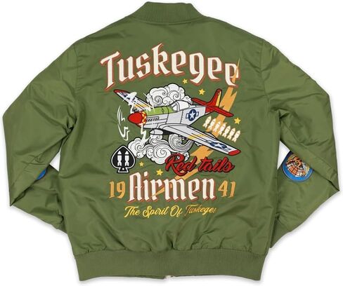 Big Boy Tuskegee Airmen S5 Mens Jacket [Green]-ID#68319-77-207-0-0 in Saudi Arabia