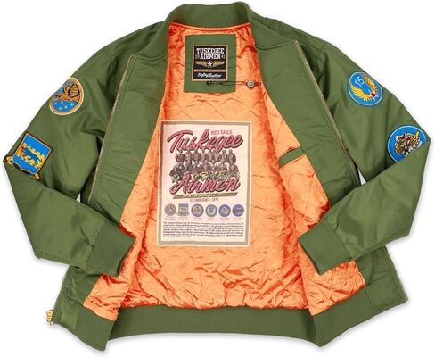 Big Boy Tuskegee Airmen S5 Mens Jacket [Green]-ID#68319-77-207-0-0 in Saudi Arabia