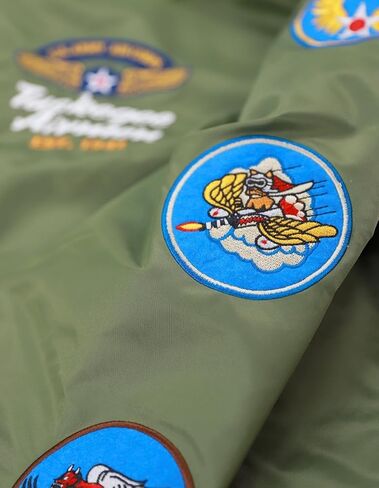 Big Boy Tuskegee Airmen S5 Mens Jacket [Green]-ID#68319-77-207-0-0 in Saudi Arabia