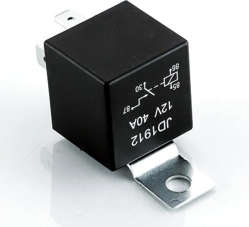 JD1912 Relay Automotive ، 12V 40a 4-Pin مع قوس حديدي ، ملاءمة عالمية لقوارب شاحنات السيارات (12V-40A-4PIN-1PCS) in Kuwait