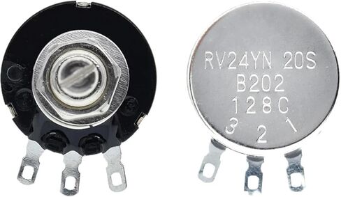 RV24YN20S Potentiometer ، 500 أوم إلى 200 ألف أوم ، سبيكة معدنية ، تسامح 10 ٪ ، 0.25W (تتابع) in Kuwait