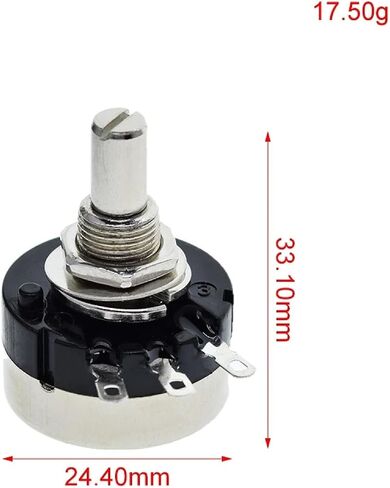 RV24YN20S Rotary Potentiometer, 500 ohm to 200K ohm, Metal Alloy, 10% Tolerance, 0.25W (Relay) in Saudi Arabia