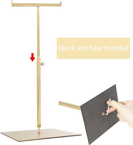 Purse Display Stand Jewelry Towers 2 Packs Stainless Steel Bag Stand Tabletop Adjustable Height Double Hook Hanging Jewelry Stands for Necklaces Organizer Home Store Boutique (Anti-fingerprint) in Saudi Arabia