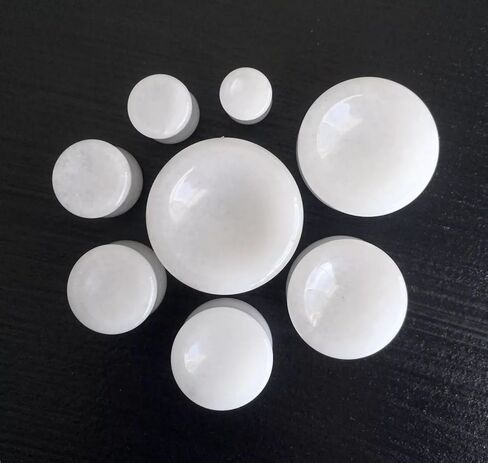 PAIR of Unique Concave White Jade Organic Stone Plugs - Gauges - Tunnels - Body Jewelry in Saudi Arabia