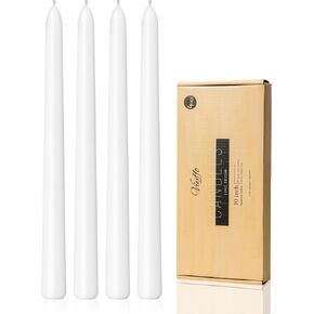 Viyffo 12 Inch Green Taper Candles Set of 4 Unscented Smokeless Long Tall Tapered Candle for Candlesticks Sticks Wedding Advent Home Decor Dinner Christmas in Saudi Arabia
