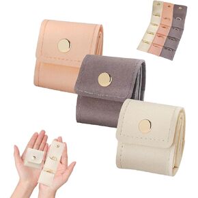 3PCS Mini Travel Jewelry Bag Travel Jewelry Roll Bag with Buckle Foldable Multi Functional Travel Jewelrys Pouch with Buckle Small Jewelry box for Earrings, Rings, Necklaces in Saudi Arabia