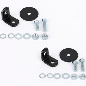 A Set of 2 Heavy Duty 90 Degree Angled L Seat Belt L Bracket Mount Kit – 4/5/6 Point Racing Harness Compatible, Black Electroplated Steel in Kuwait