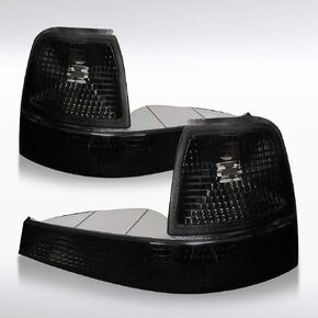 Autozensation Compatible with Ford Ranger 1998-2000, Chrome Housing Clear Lens Bumper Corner Lights, L+R Pair Assembly in Kuwait